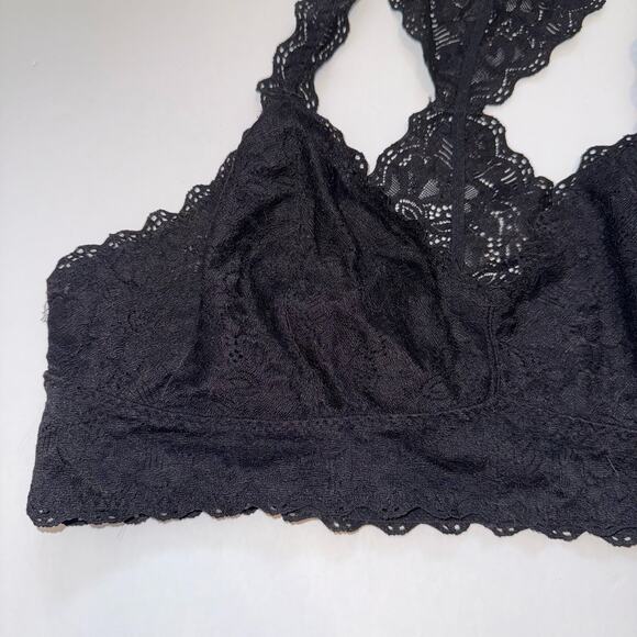 Felina Lace Longline Bralette (Black) Women’s Size XL Wireless Racerback Bra - Picture 7 of 11